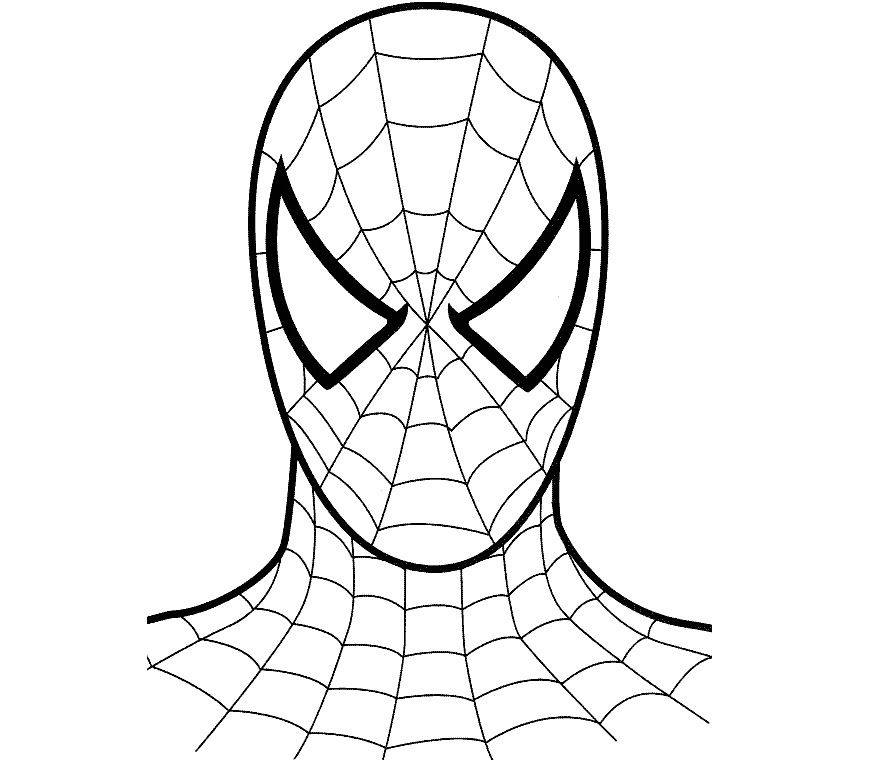 Coloreaza masca Spiderman!