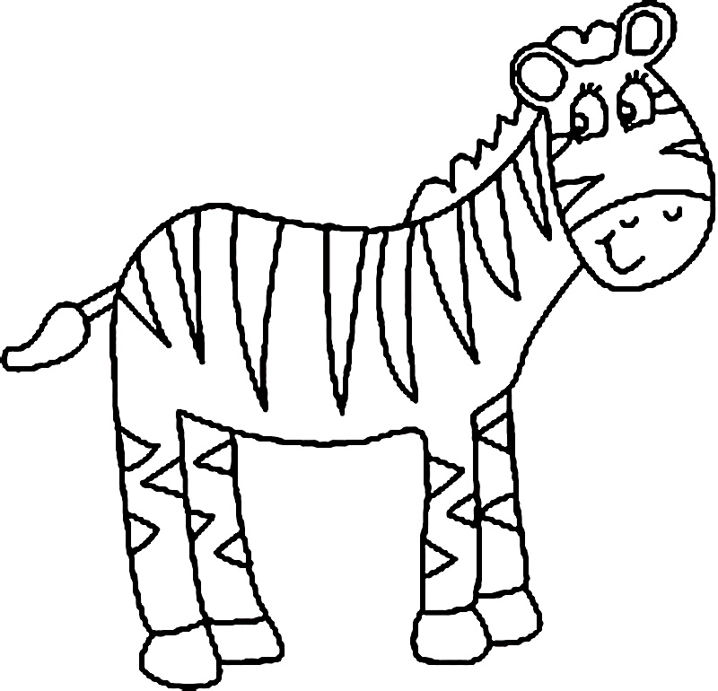 zebra de colorat