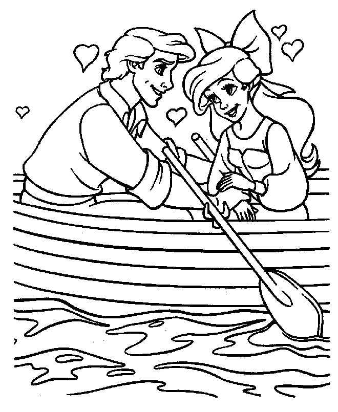 Ariel si printul in barca