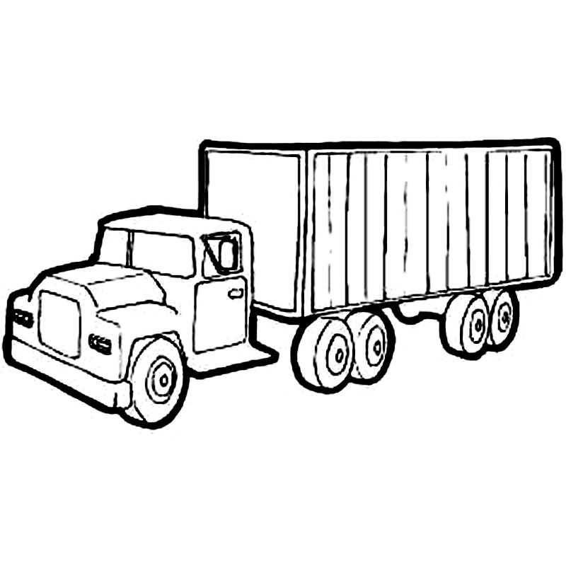 Camion incarcat cu un container