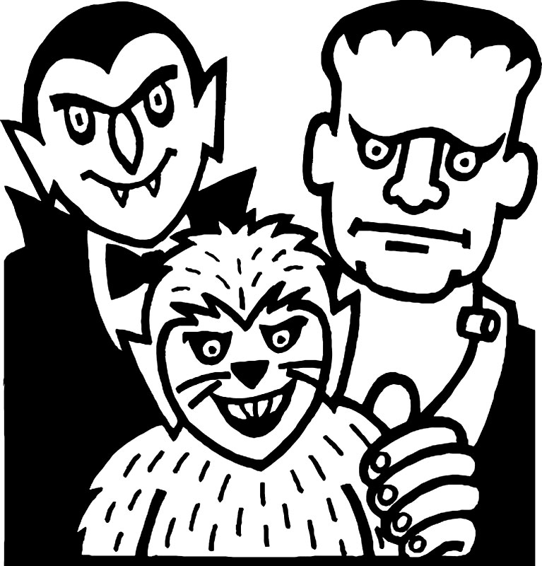 Costume cu Dracula, Frankenstein si Varcolacul