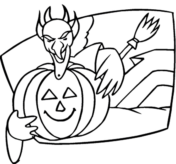 Demon cu dovleac de Halloween