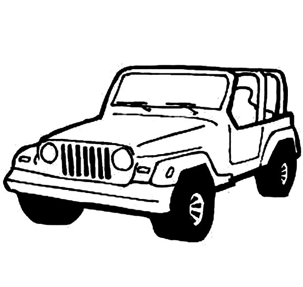 Plansa De Colorat Cu Jeep Wrangle