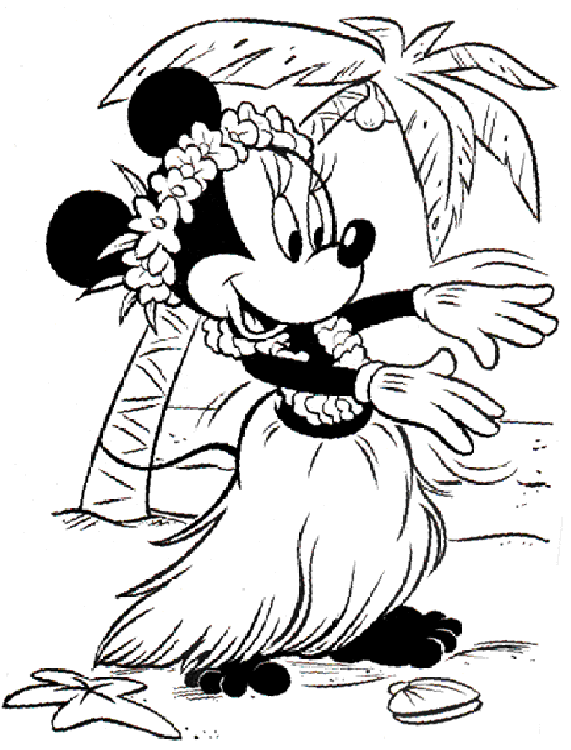 Minnie Mouse danseaza in Hawai