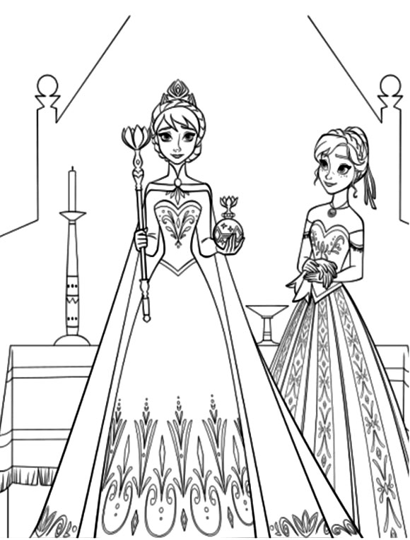 Regina Elsa si printesa Anna