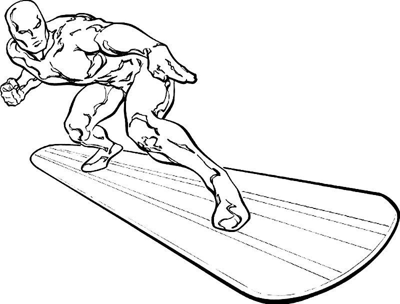 Silver Surfer de colorat