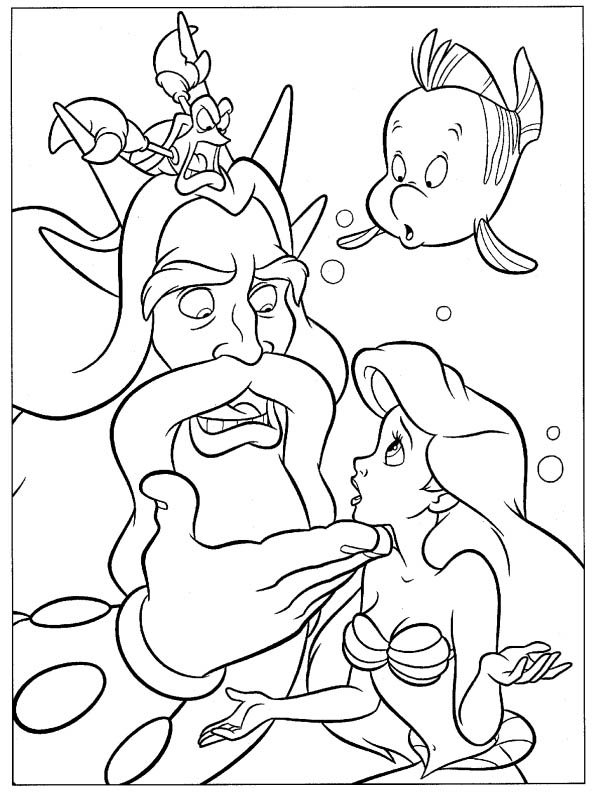 Ariel certata de regele Triton