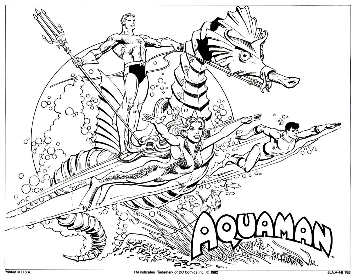 Aquaman pe un cal de mare