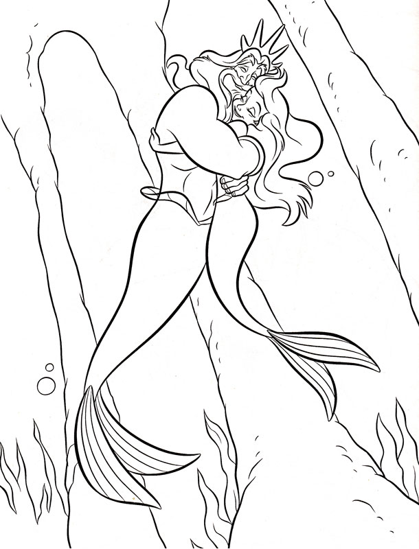 Ariel imbratisata de Triton