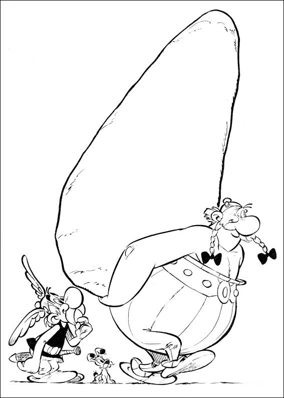 Asterix si Obelix de colorat