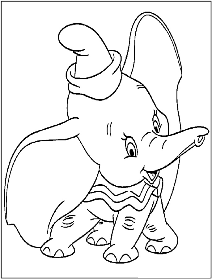 Dumbo de colorat