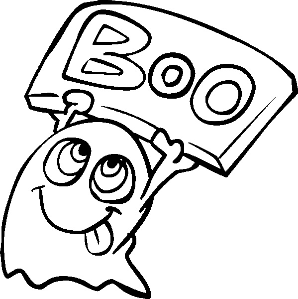 Fantoma Boo de colorat