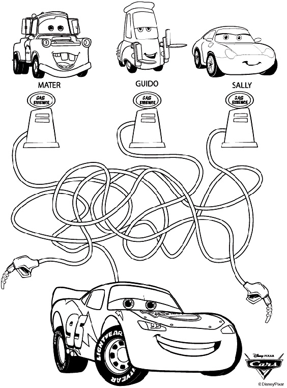 Labirint cu masinile din Cars