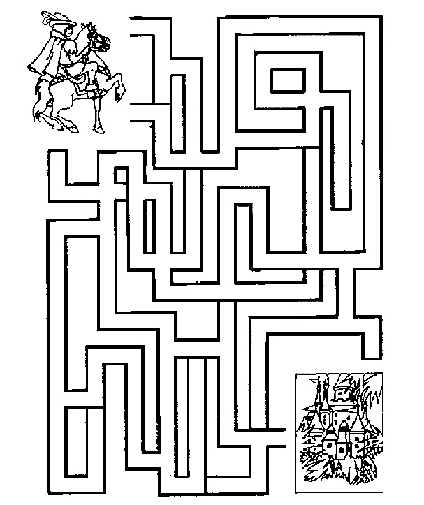 Labirint cu printul spre castelul printesei Aurora