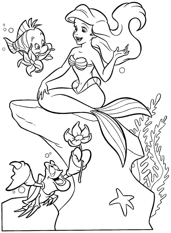 Mica Sirena, Flounder si Sebastian