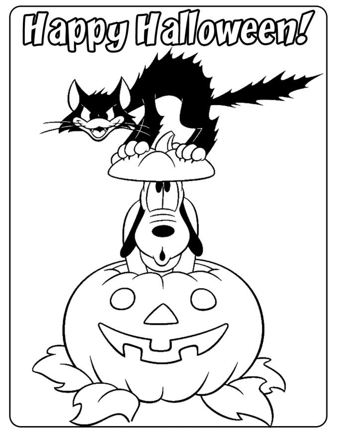 Halloween cu Pluto si pisica