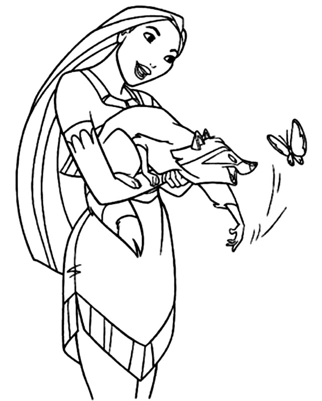 Pocahontas, bursucul si fluturele