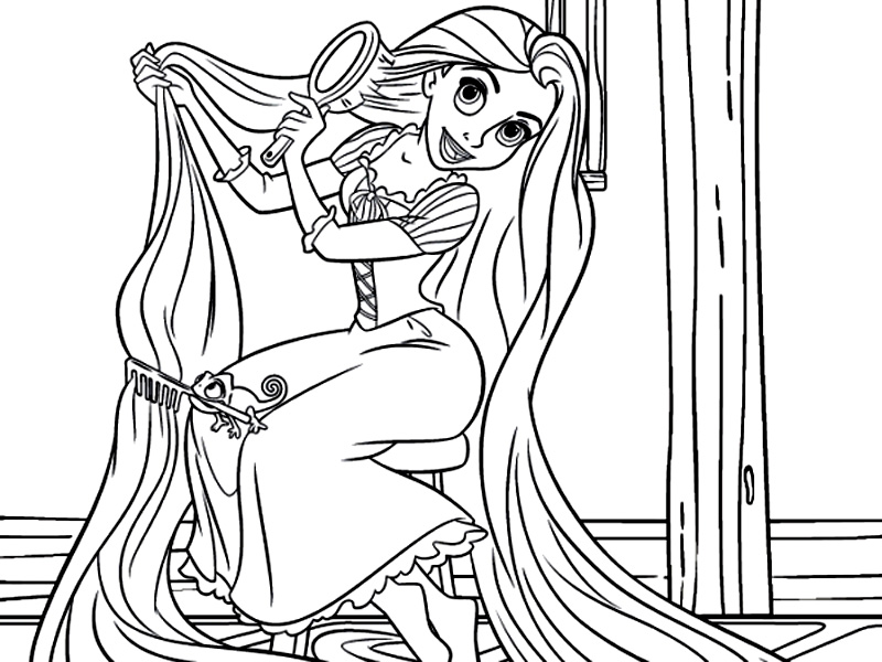 Get Planse De Colorat Cu Printesa Rapunzel Images