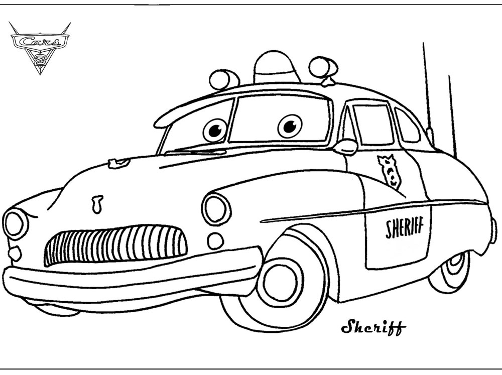 Sheriff din Cars de colorat