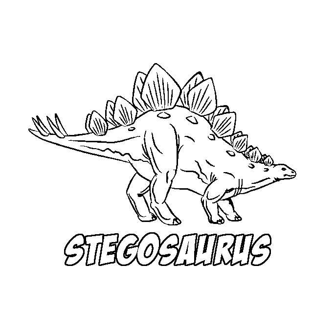 Stegosaurus de colorat