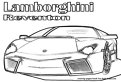 Plansa de colorat cu Lamborghini Reventon din profil