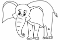 Plansa de colorat cu un pui de elefant