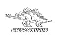 Stegosaurus de colorat