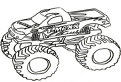 Plansa de colorat cu supercamionul T-Maxx