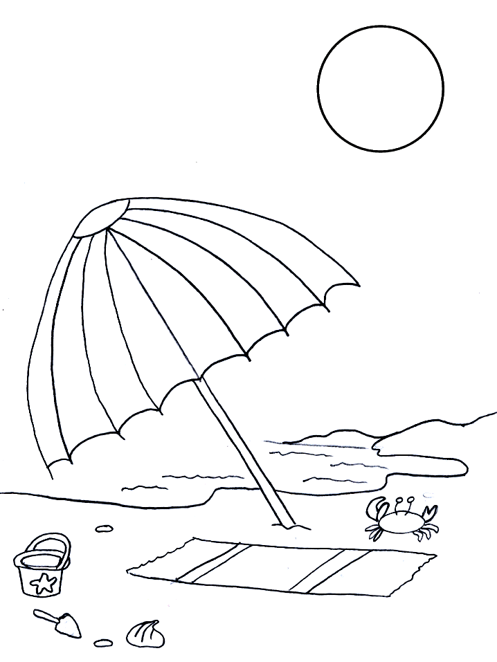 Umbreluta pe plaja