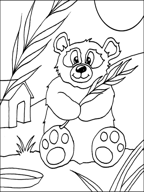 Ursul Panda De Colorat