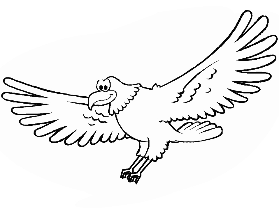 Plansa de colorat cu un vultur