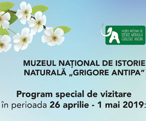 Muzeul Antipa, deschis in a treia zi de Paste, precum si de 1 mai!