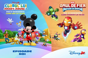 DISNEY JR. ADUCE EPISOADE NOI PENTRU TOATA FAMILIA. MICKEY MOUSE SI OMUL DE FIER REVIN CU POVESTI CARE INSPIRE COOPERAREA SI CURIOSITATEA