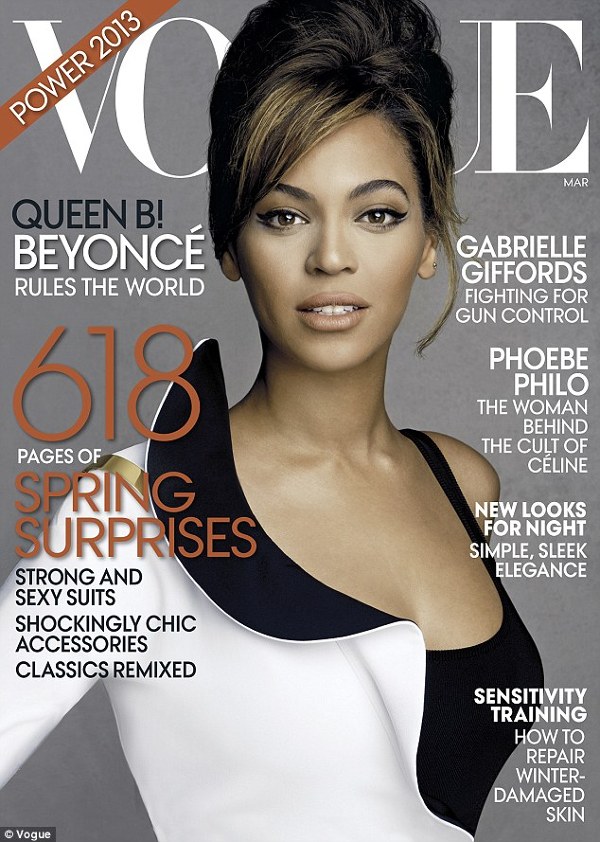 Beyonce pe coperta revistei Vogue