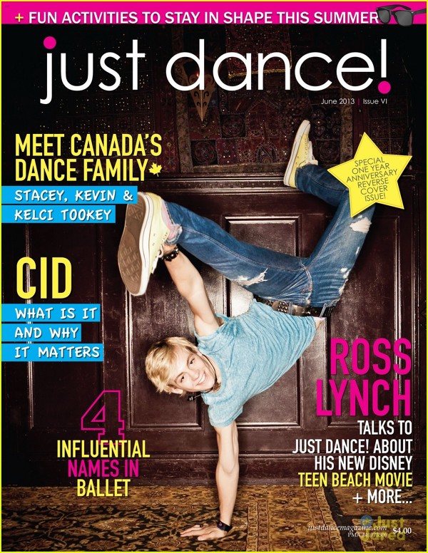 Ross Lynch pe coperta revistei "Just dance"
