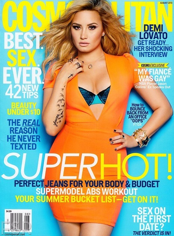 Demi Lovato pe coperta revistei "Cosmopolitan" 2013