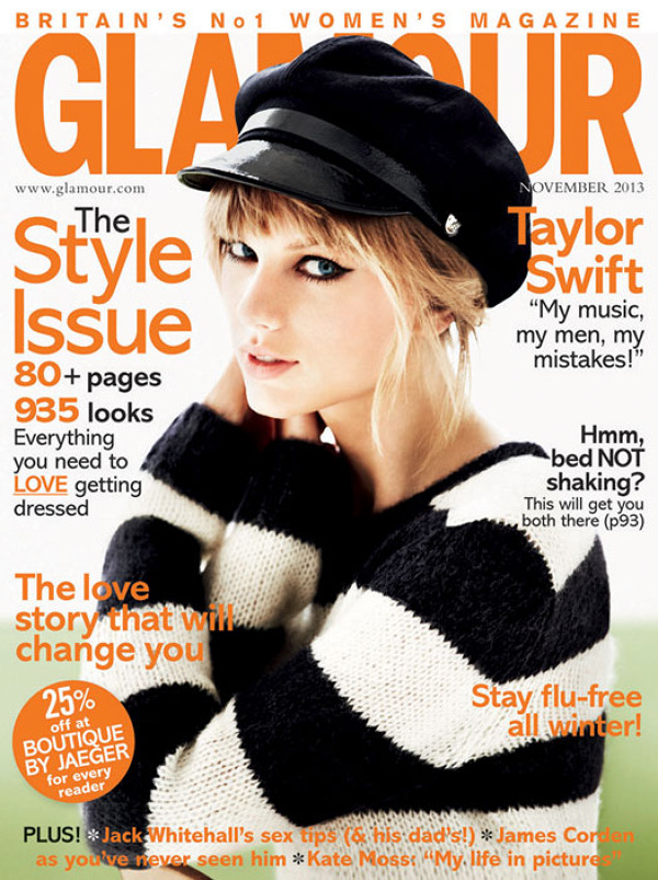 Taylor Swift pe coperta revistei "Glamour" UK