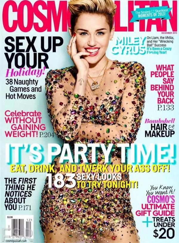 Miley Cyrus pe coperta revistei Cosmopolitan
