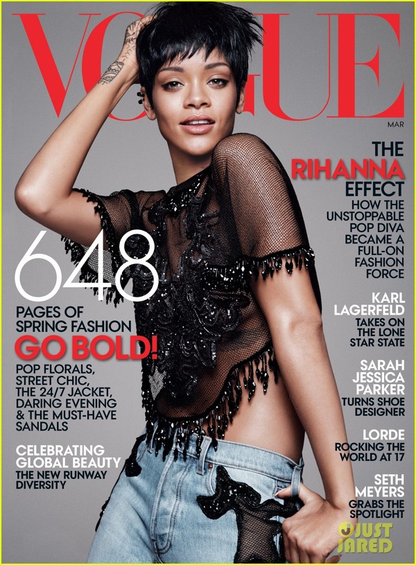 Rihanna pe coperta revistei Vogue