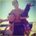 Justin Bieber si fratii lui, Jaxon si Jazmyn
