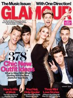 One Direction si Rosie Huntington Whiteley pe coperta Glamour