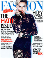 Miley Cyrus pe coperta revistei Fashion