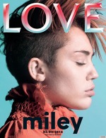 Miley Cyrus pe coperta revistei Love