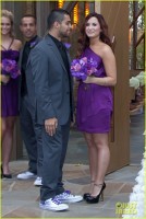 Demi Lovato si iubitul ei, Wilmer Valderrama la nunta  lui Tiffany Thornton