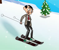 Mr. Bean Skiing