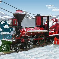 Santa Steam Train Delivery